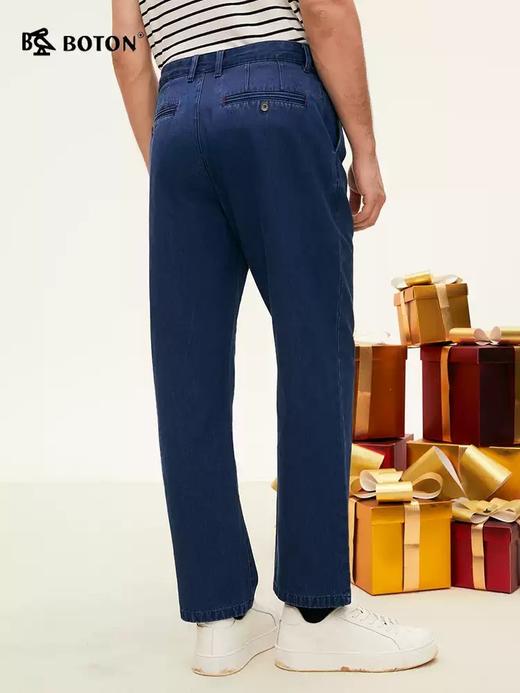 [纯棉]波顿男士牛仔裤斜袋合身款怀旧洗水透气挺括休闲长裤ME933324 商品图2