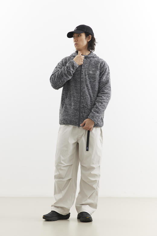 吃茶去chichaqu25中间层花纱摇粒绒连帽拉链抓绒外套户外运动山系 商品图2