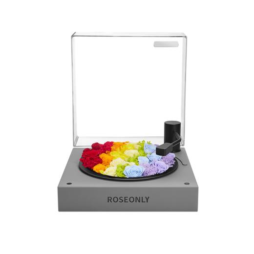 【留声机】ROSEONLY诺誓 永生玫瑰花礼盒 音乐留声机  小号 大号   红色 粉色   生日情人节 结婚 送爱人礼物 商品图3