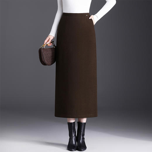 QYM 789-Y弹力高腰半身裙气质优雅一步裙直筒半身裙 商品图5