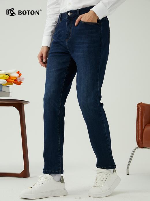 【暖炎绒】波顿男士秋冬 牛仔裤 棉弹直筒 合身舒适百搭款ME883323 商品图2
