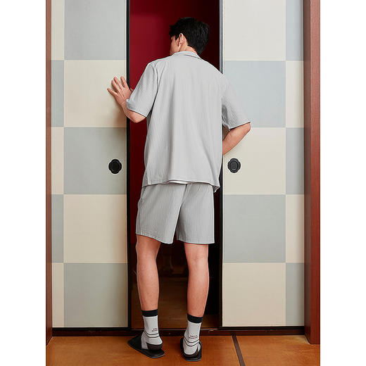 GXG男士家居服 松软肌理感短袖短裤睡衣套装男 25年春夏新品 商品图2