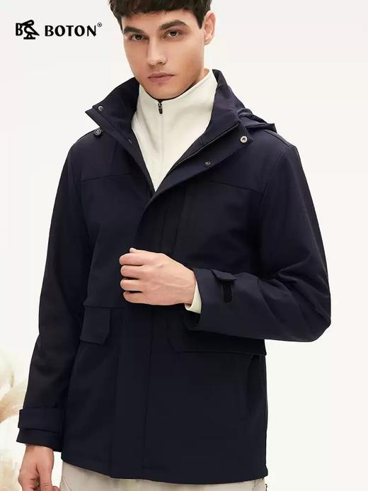 波顿男士春秋冬 外套 可拆帽合身 暖适百搭休闲款MJ016324 商品图2