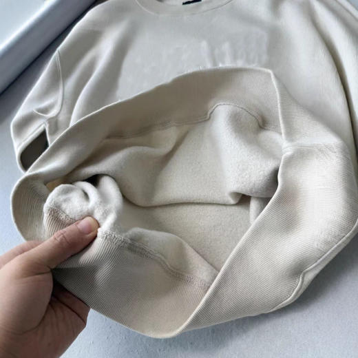 2025早秋美式休闲风字母刺绣宽松圆领套头抓绒卫衣上衣！ 商品图3