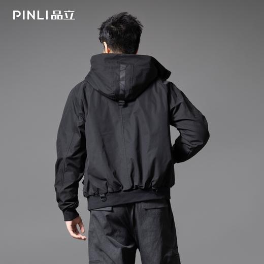 PINLI品立2025秋季新款潮牌连帽宽松夹克男士插肩袖休闲百搭外套GD253104002 商品图2