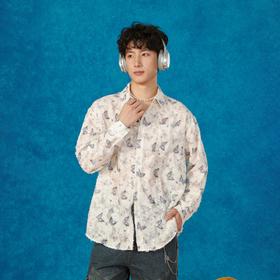 蓝色蝴蝶流苏衬衫-纪念日百货门店同款165993573