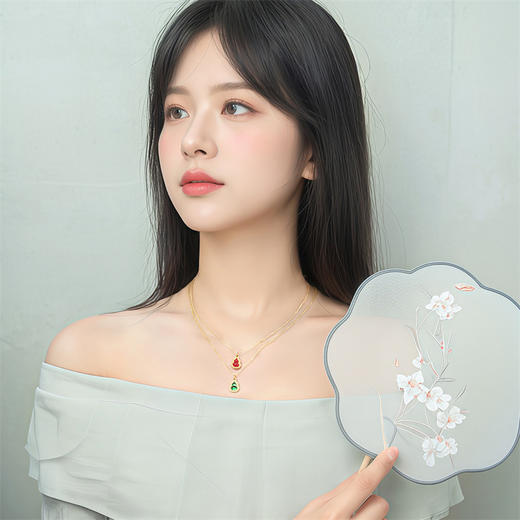 【新品首发】彩色葫芦吊坠 黄金足金红绿葫芦挂坠MEMORA诗普琳HP916901、HP917001（线上专供） 商品图3