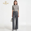 乔万尼新品高级感老钱风高智穿搭直筒显瘦长裤EZ3F148 商品缩略图4