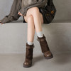 阿么手工女鞋厚底小个子裤管靴2025新款增高不过膝短筒靴子5.5CM 商品缩略图2