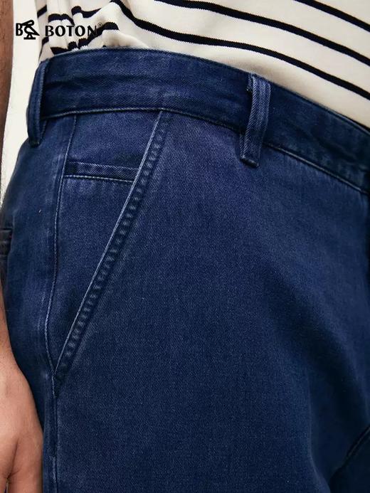 [纯棉]波顿男士牛仔裤斜袋合身款怀旧洗水透气挺括休闲长裤ME933324 商品图3