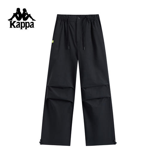 Kappa卡帕背靠背运动长裤女2025新款秋季休闲直筒裤垂感宽松裤子K0F82AY81 商品图0