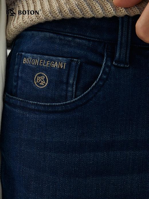 【暖炎绒】波顿男士秋冬 牛仔裤 加绒厚直筒 合身暖适百搭长裤ME887323 商品图3