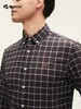 波顿男士春秋冬 衬衫 磨毛格纹修身 柔暖英伦风长袖款MS067324 商品缩略图4