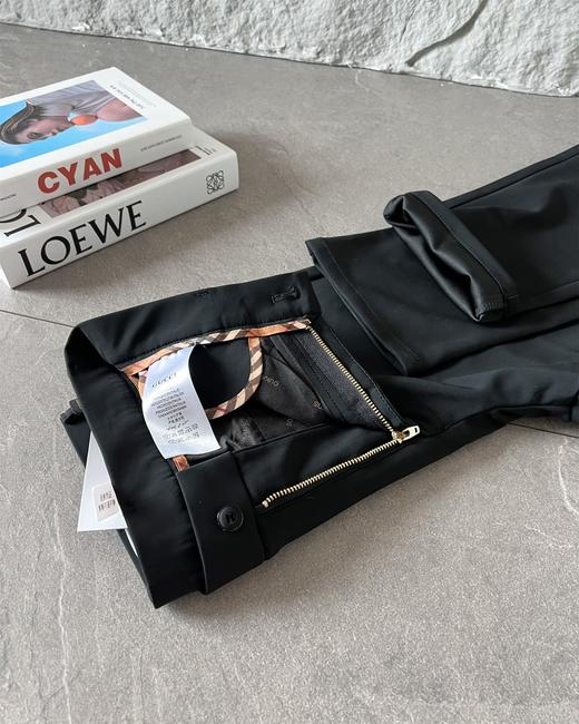 D092641小蜜蜂西装裤净版黑裤男士休闲厚款牛奶丝西裤 商品图8