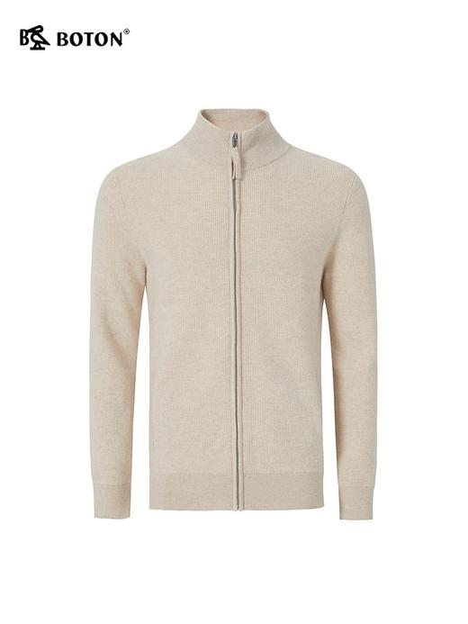 [绵羊毛]波顿男士秋冬 毛衣 拉链合身 柔暖美式休闲款MU735323 商品图4