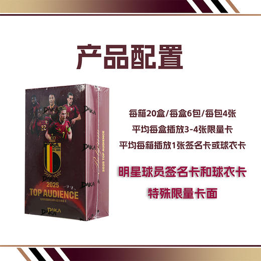 小李子DAKA 比利时队盒球星卡盲盒礼物限量收藏卡球迷周边 商品图1