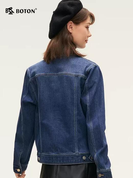 波顿女士四季 短款牛仔外套 宽松舒适 牛仔蓝复古百搭款LJ922324 商品图2