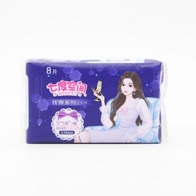 七度空间优雅丝柔薄型超长夜用8片卫生巾（QUC8808)（6903244370776）