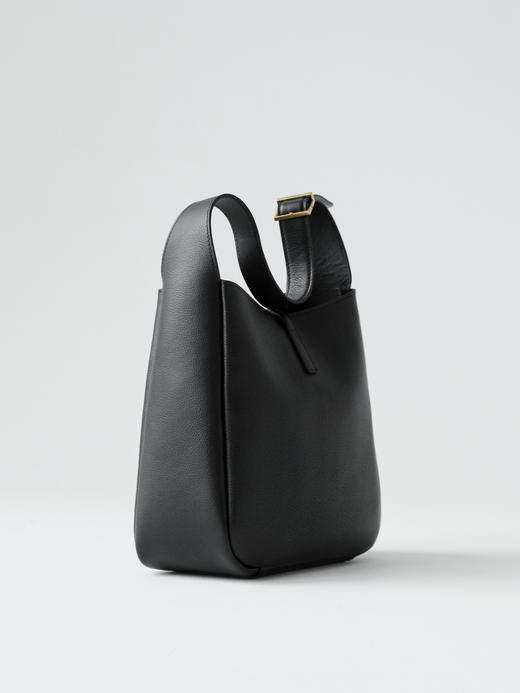 GZ241预售中-圣罗兰 YSL LE5A7金色logo钩扣开合 柔软粒面牛皮 Hobo流浪包手提单肩包 小号 商品图4