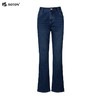 波顿女士春秋冬季复古百搭修身直筒高腰微喇牛仔裤LE337324 商品缩略图4
