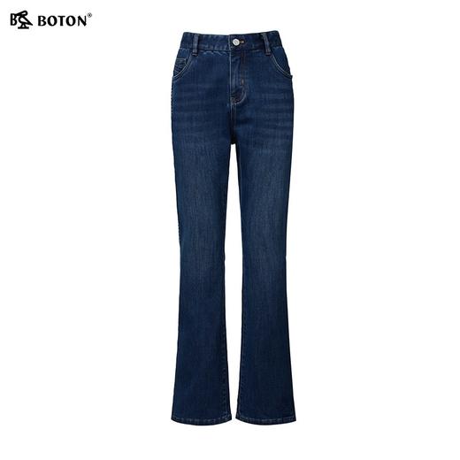 波顿女士春秋冬季复古百搭修身直筒高腰微喇牛仔裤LE337324 商品图4