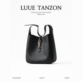 GZ241预售中-圣罗兰 YSL LE5A7金色logo钩扣开合 柔软粒面牛皮 Hobo流浪包手提单肩包 小号