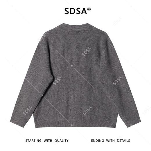 2151SDSA男士秋冬新款痞帅男装韩版格子纽扣翻领针织衫百搭时尚毛衣 商品图4