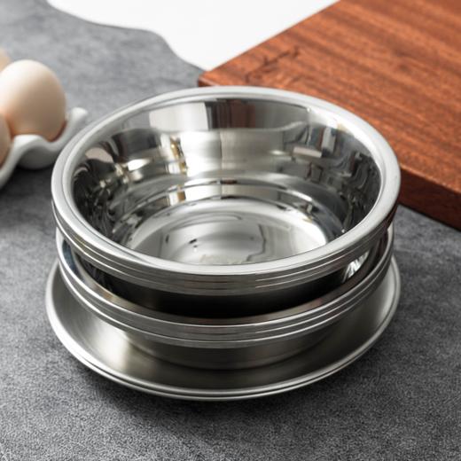 【醒粉福利29.9元八件套】KEYIOW食品级不锈钢盆八件套16*5.5cm/3个，16*3cm/3个，14cm/2个 商品图0