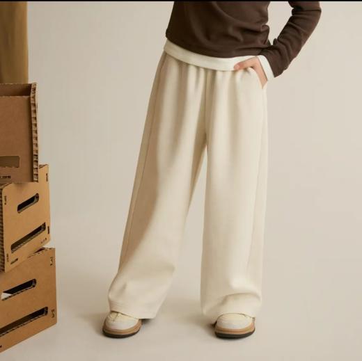 【49元2条】儿童随性直筒裤丨纯色bai搭 加厚防风垂感长裤 商品图1