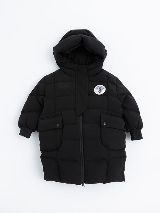 迪士尼冬季新款男童羽绒外套中大童连帽防风保暖中长款羽绒服224DS0710 商品图4