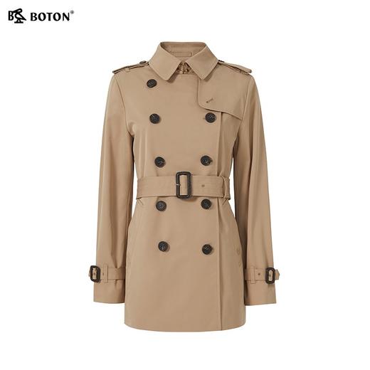 波顿女士秋冬季美式休闲经典英伦风中长款系带风衣LJ906323 商品图5