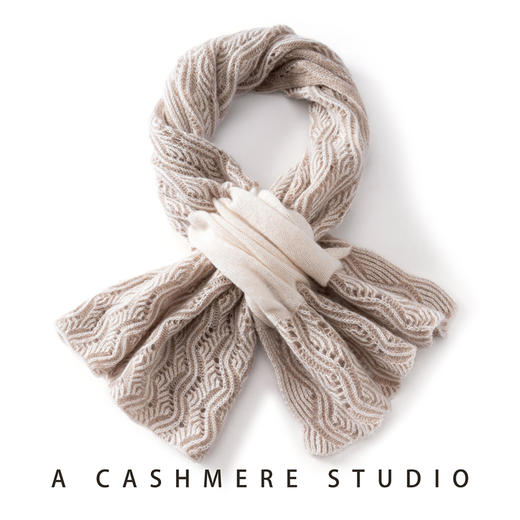 【清河羊毛羊绒专场】鹿展山羊绒针织围巾 秋冬保暖配饰 4色入 商品图2