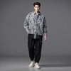 PINLI品立春季新款设计感割花长袖衬衫宽松拼接休闲男衬衣潮B253113057 商品缩略图4