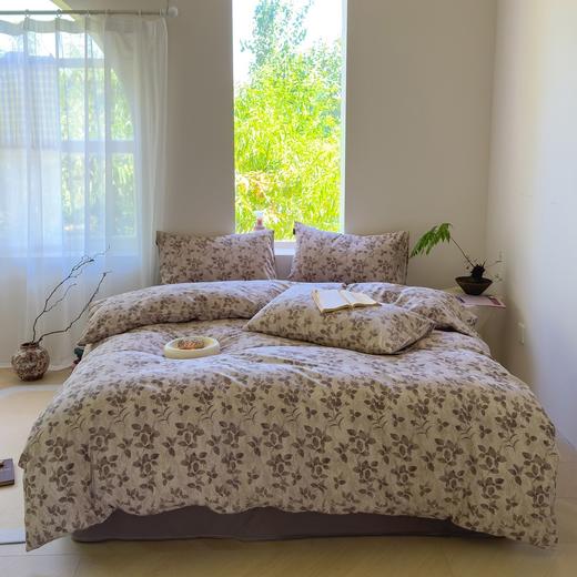 【YW】无忧购【甄选】复古风亚麻皱皱纱四件套提花床单被套（截单后3-5天发货) 商品图1