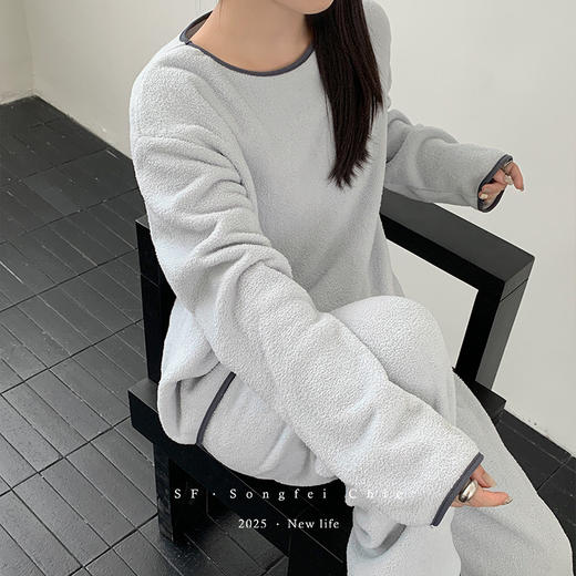 秋冬新款【云朵绒软绵绵睡衣】家居服套装 可外穿加绒加厚两件套  商品图7