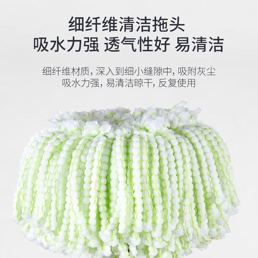 【美丽雅旋转拖把通用】美丽雅旋转手压式甩干旋转拖把（单拖把） 商品图2