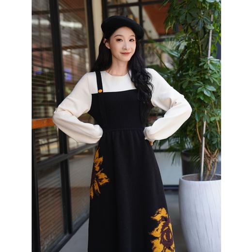 两三事默染时分新款时尚洋气百搭女装秋季针织连衣裙 商品图0