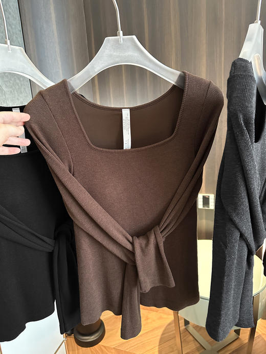 性感滋润罗纹长袖 热特姆保暖+7A抗菌 鱼肝油养肤 方领自带BRA 商品图2