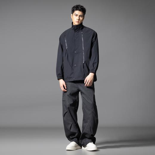 PINLI品立2025秋季新款潮牌立领夹克男宽松休闲百搭工装外套上衣GD253104003 商品图4
