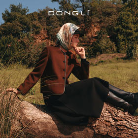 东黎 • 我不被驯化 山羊绒女士秋季皮边短款大衣 5309