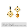 Winy  s925银一帘花影耳饰 金色镀层 + 木变石 + 玻璃 优雅气质耳饰 商品缩略图3