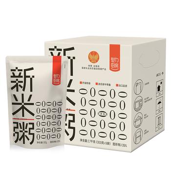 魅力厨房HPP锁鲜新米粥300g*9袋即食免煮白粥稀饭早餐方便速食配料干净 商品图3