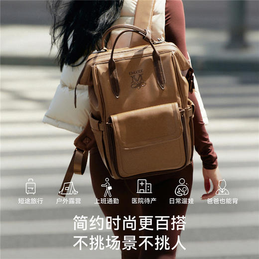 新品嫚熙妈咪包多功能母婴包大容量双肩包妈妈包干湿分离 商品图0