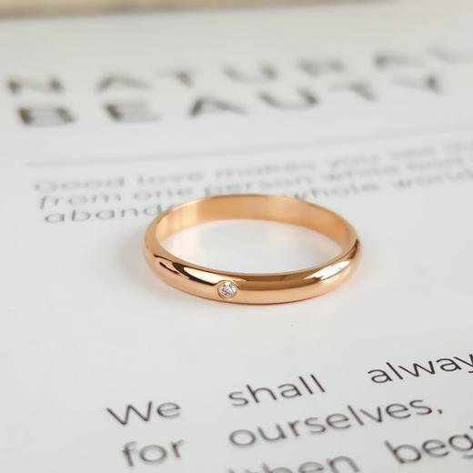 【全新】CARTIER卡地亚1895系列B408820018K玫瑰金镶嵌1颗钻石戒指54号中性款170925TJ05现售价：4000 商品图3