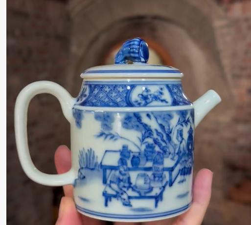 柴窑煮茶图人物壶 商品图0