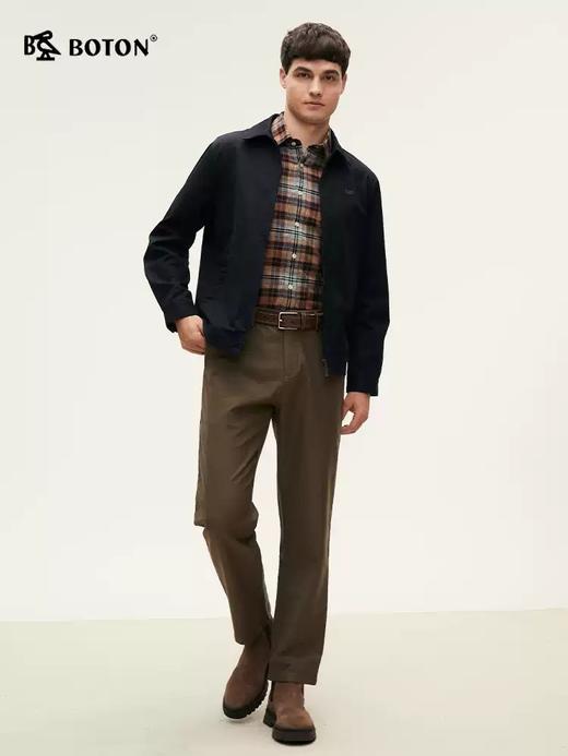 波顿男士 春秋夹克 内里磨毛格纹 合身百搭休闲款MJ012324 商品图1