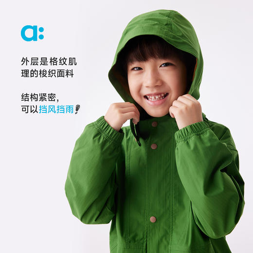 【代发】allblu幼岚轻便格纹防风外套 儿童外套男童女童连帽可拆 商品图1