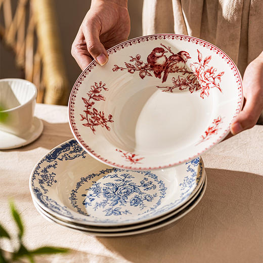 摩登主妇釉下彩盘子家用菜盘碟子高级感漂亮餐具西餐盘甜品早餐盘 商品图4