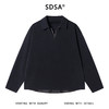 SDSA男士秋冬新款痞帅男装潮牌撞色拼接假两件翻领卫衣百搭时尚 商品缩略图0