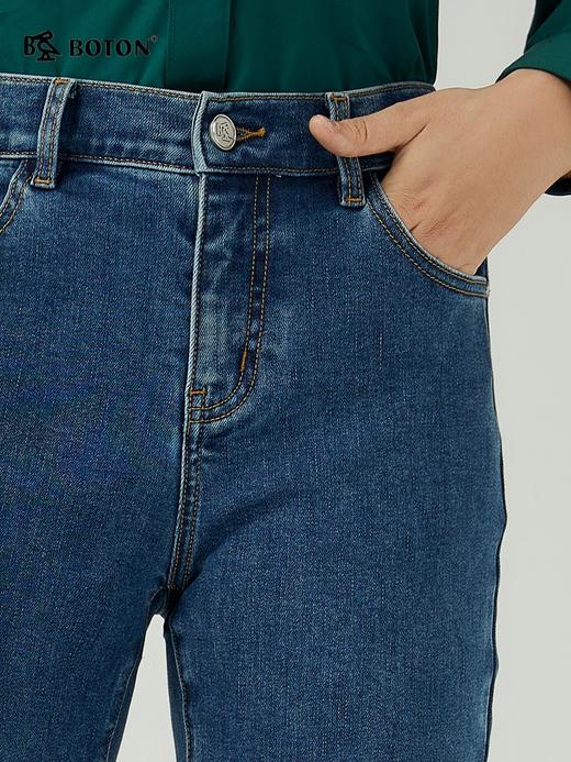 波顿女士秋冬哈伦牛仔裤复古肌理棉料修身藏肉显瘦款LE306323 商品图3
